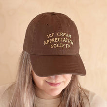 Load image into Gallery viewer, Ice Cream Appreciation Society - Cotton Baseball Cap - Cocoa