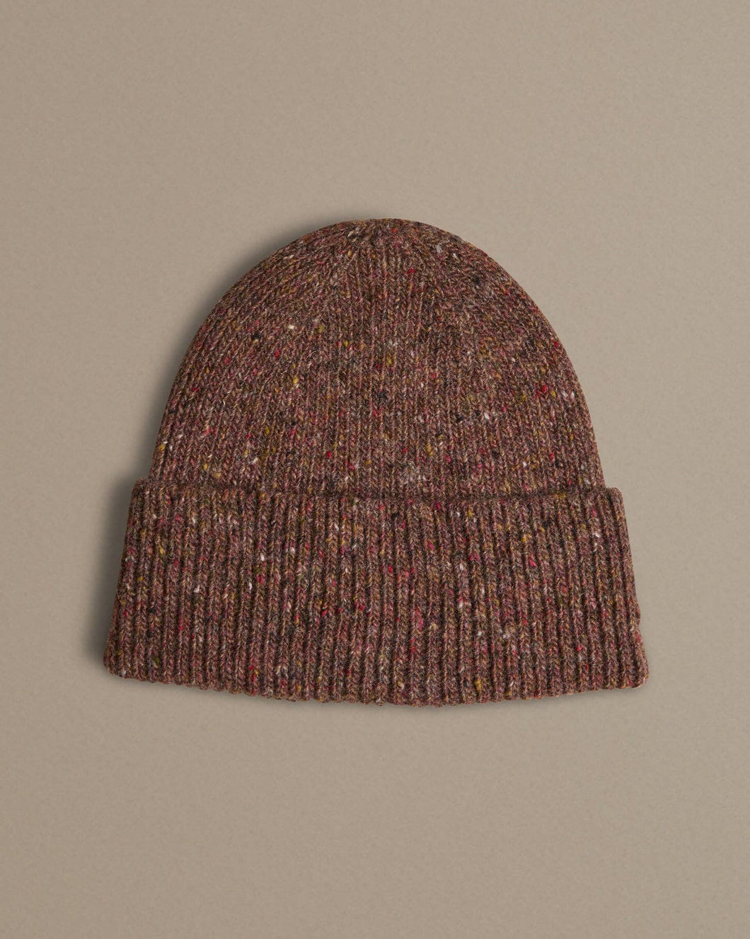 Unisex Donegal Beanie | Ruby Dusk