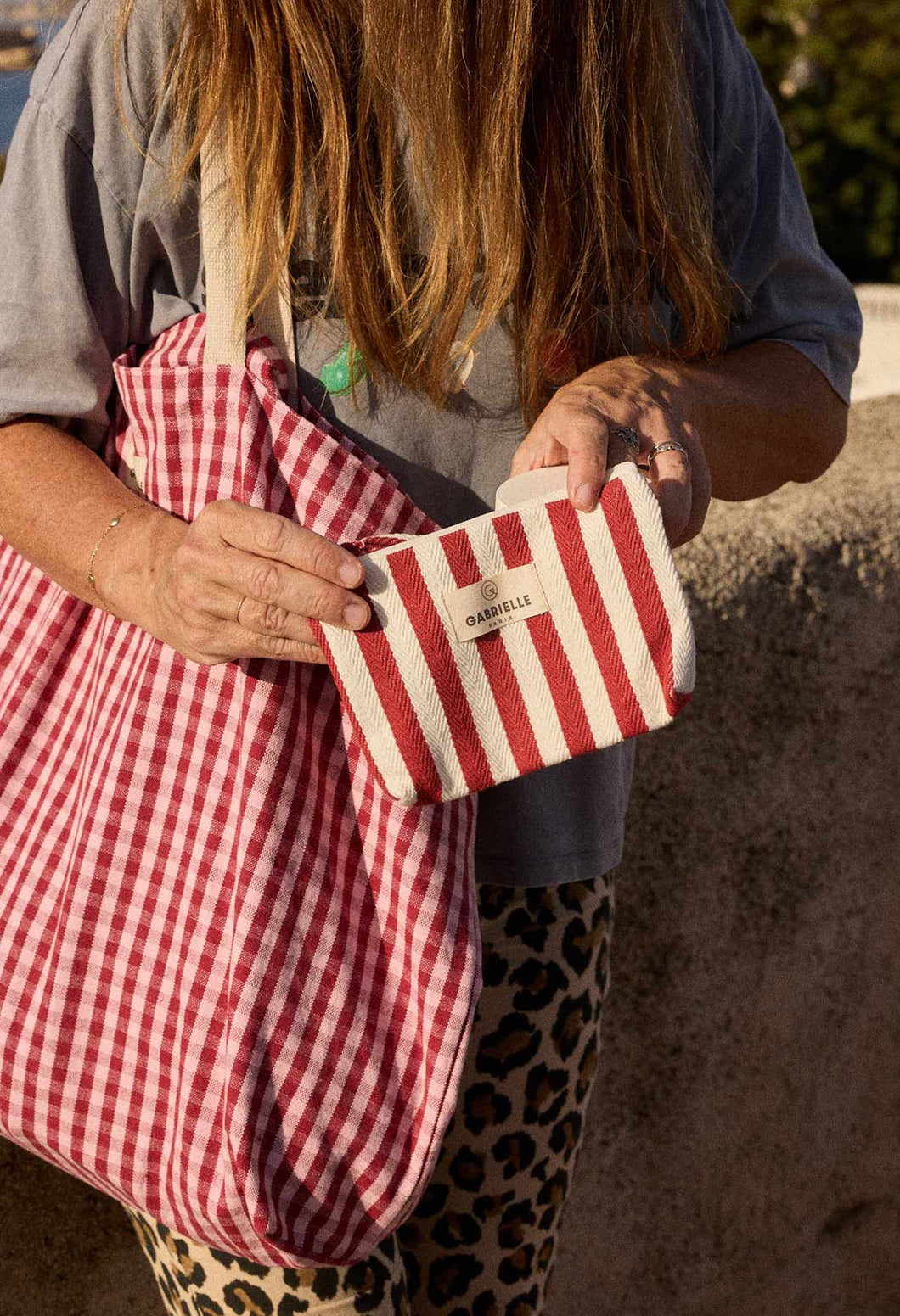 Gabrielle | Red Stripes Cotton Beauty Kit