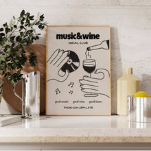 Load image into Gallery viewer, Music &amp; Wine Social Club Print