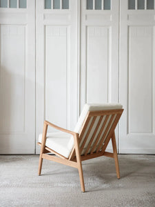 366 Concept Stefan Lounge Chair | Braid cream 02 wood