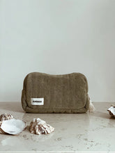 Load image into Gallery viewer, HUMDAKIN Terry Cloth Large Toiletry Bag | Green Tea