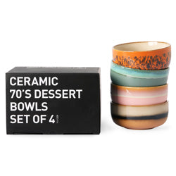 HKliving 70s ceramic dessert bowls set of 4 | Sirius