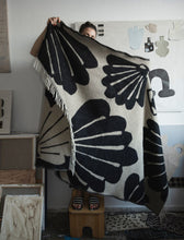 Load image into Gallery viewer, Snäcka (Shell) Wool Blanket | coal + beige