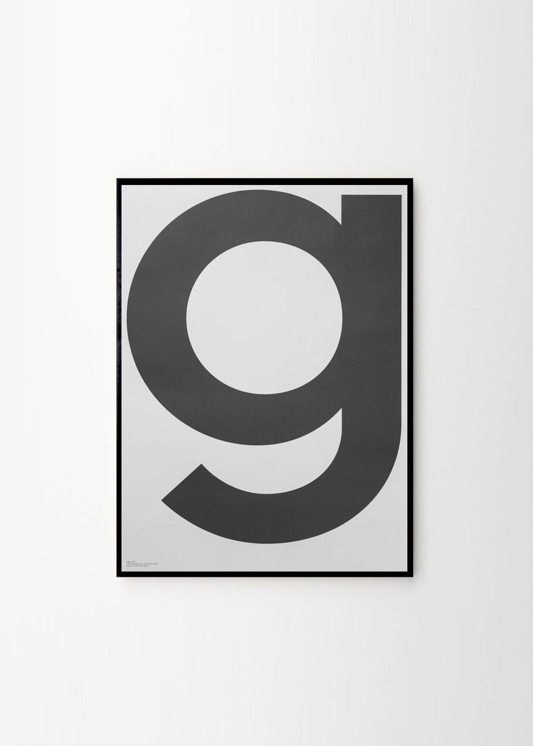Playtype Grey - G poster | A3 unframed