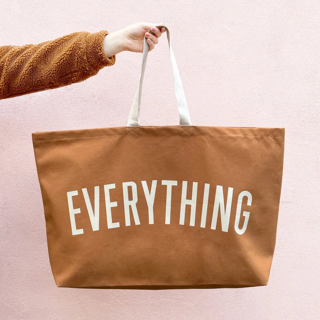 Everything Really Big Bag | tan + white