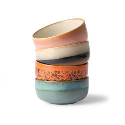 HKliving 70s ceramic dessert bowls set of 4 | Sirius