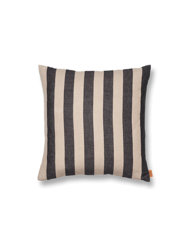 Ferm Living Grand Stripe Cushion | Sand + Black