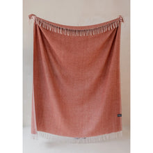 Load image into Gallery viewer, TBCO Recycled Wool Blanket | Rust Herringbone 145x190cm