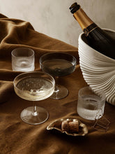 Load image into Gallery viewer, Grey Ripple Glass Champagne Saucers S/2 - BTS CONCEPT STORE