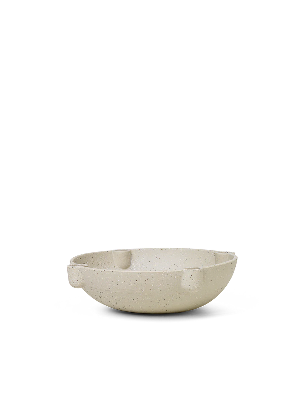 Ferm Living Ceramic Bowl Candle Holder | Large | Light Grey