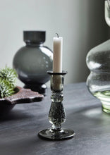 Load image into Gallery viewer, Glee Glass Candle Holder | Grey 16cm