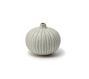 Lindform Bari Stone Stripe Vase Small | Rough Light Grey