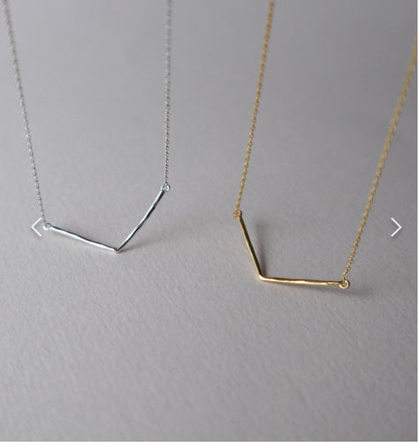 Lines + Current Charlotte Chevron Necklace