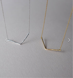 Lines + Current Charlotte Chevron Necklace