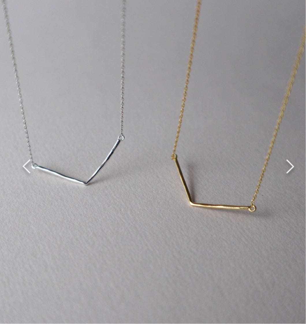 Lines + Current Charlotte Chevron Necklace
