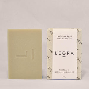 LEGRA Fine Pumice Soap with Bergamot + Cedarwood