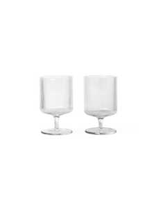 Ferm Living Clear Ripple Wine Glasses Set/2 - BTS CONCEPT STORE