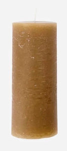 Pillar Candle Rustic Wax | Camel