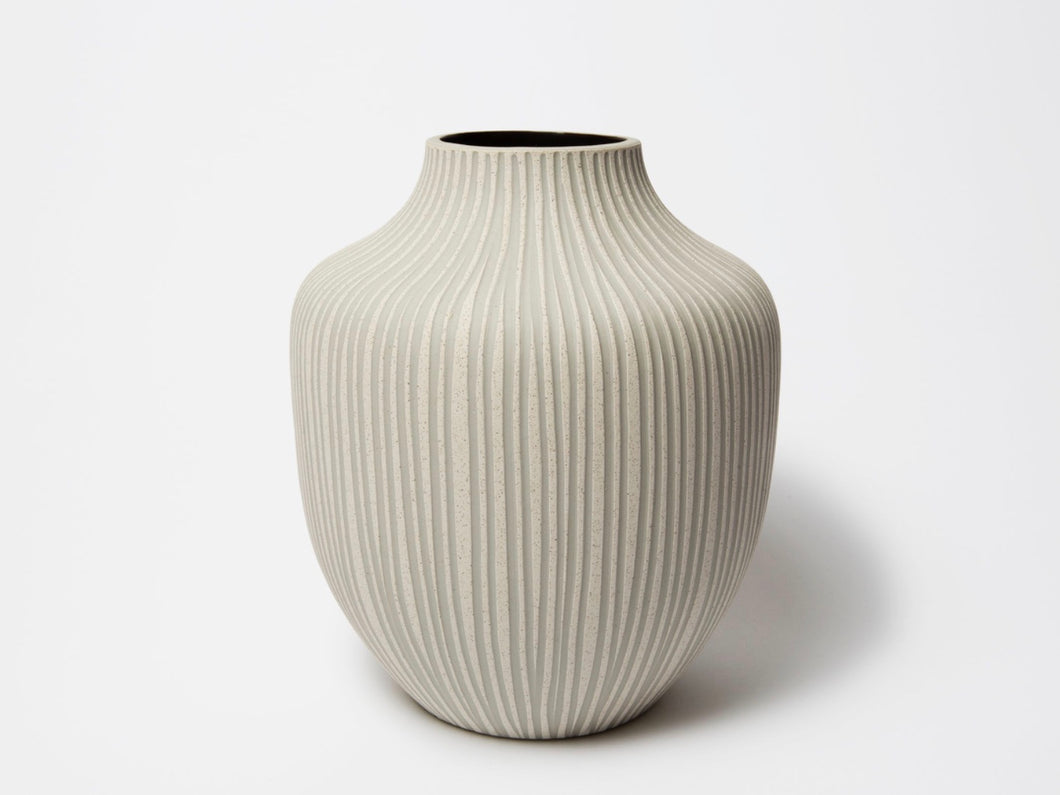 Lindform Kyoto Sand White Stone Stripe Vase