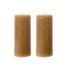 Load image into Gallery viewer, Pillar Candle Camel | Set of 2