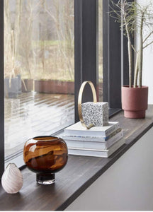 Hubsch Vase Glass - Brown