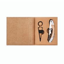 Load image into Gallery viewer, Bottle Opener and Stopper Set | Oak + Stainless Steel
