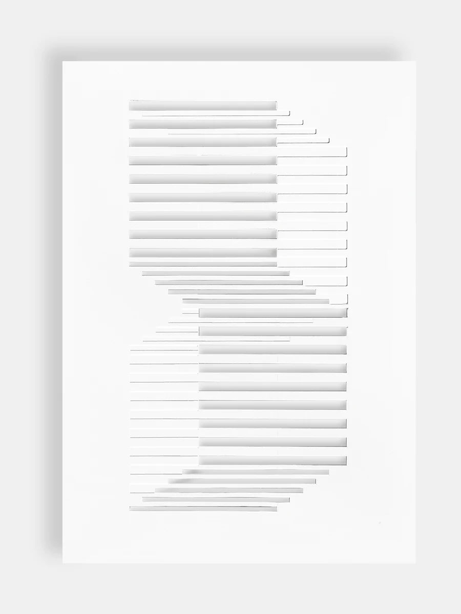 Moebe Papercut Artwork | Shifted Lines | A3