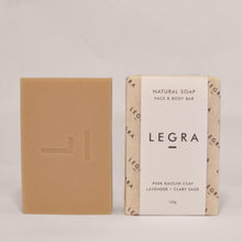 Load image into Gallery viewer, LEGRA Pink Clay Soap with Lavender + Clary Sage