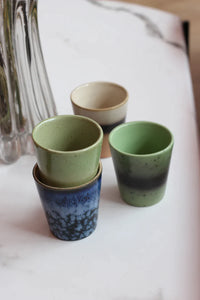 HKliving 70s Ceramic Ristretto Mugs | Calypso Set of 4