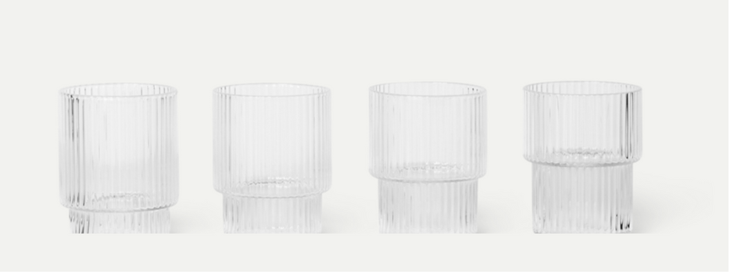 Ripple Shot Glasses S/4 Clear - BTS CONCEPT STORE