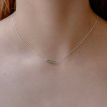 Load image into Gallery viewer, Lines + Current Green Alchemy Bar Necklace | Various Colours