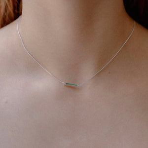 Lines + Current Green Alchemy Bar Necklace | Various Colours