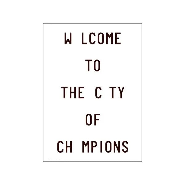 Welcome to the city of champions poster | A3