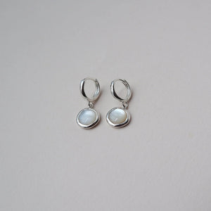 Lines + Current | Sigrid Shell Huggie Earrings | Various Colours