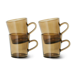 HKliving 70s Glassware Coffee Cups Set/4 | Mud