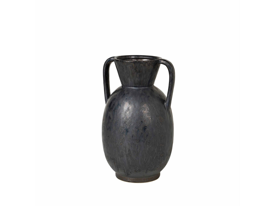 Simi Ceramic Antique Vase | Grey + Black