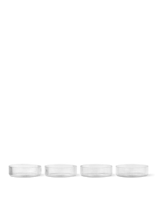 Ripple Serving Bowls set of 4 | Clear