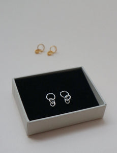 Lines + Current Frieda interlocked ring earrings