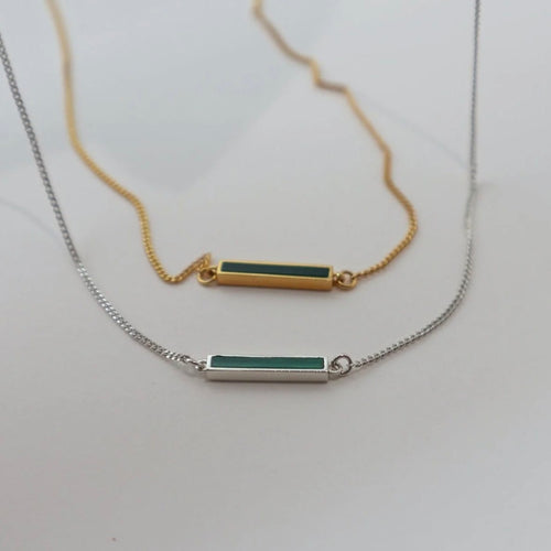 Lines + Current Green Alchemy Bar Necklace | Various Colours