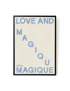 Love and Magique Art Print | Blue A3
