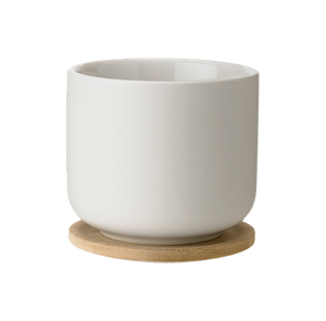 Stelton Theo Mug & Bamboo Coaster Sand - BTS CONCEPT STORE