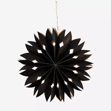 Load image into Gallery viewer, Veneer Paper Star With Lights | Black 40cm