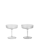 Load image into Gallery viewer, Ferm Living Clear Ripple Champagne Saucers s/2 - BTS CONCEPT STORE