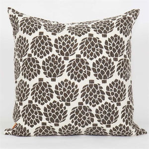 Artichoke Cushion 50x50 | Brown + White