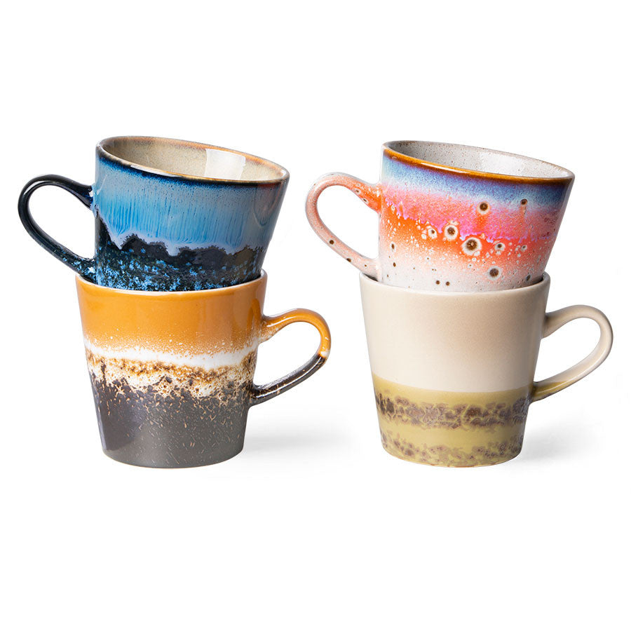 hkliving 70s Ceramic Americano Mugs (set of 4) | Pegasus