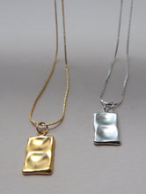 Load image into Gallery viewer, Lines + Current Liquid Name Tag Necklace