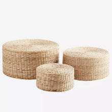 Load image into Gallery viewer, Set of 3 Rush Pouffes | various sizes