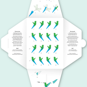 Flettede DIY Bird Kit Hummingbird | Green